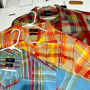 Set of 3 Dockers short-sleeve plaid shirts